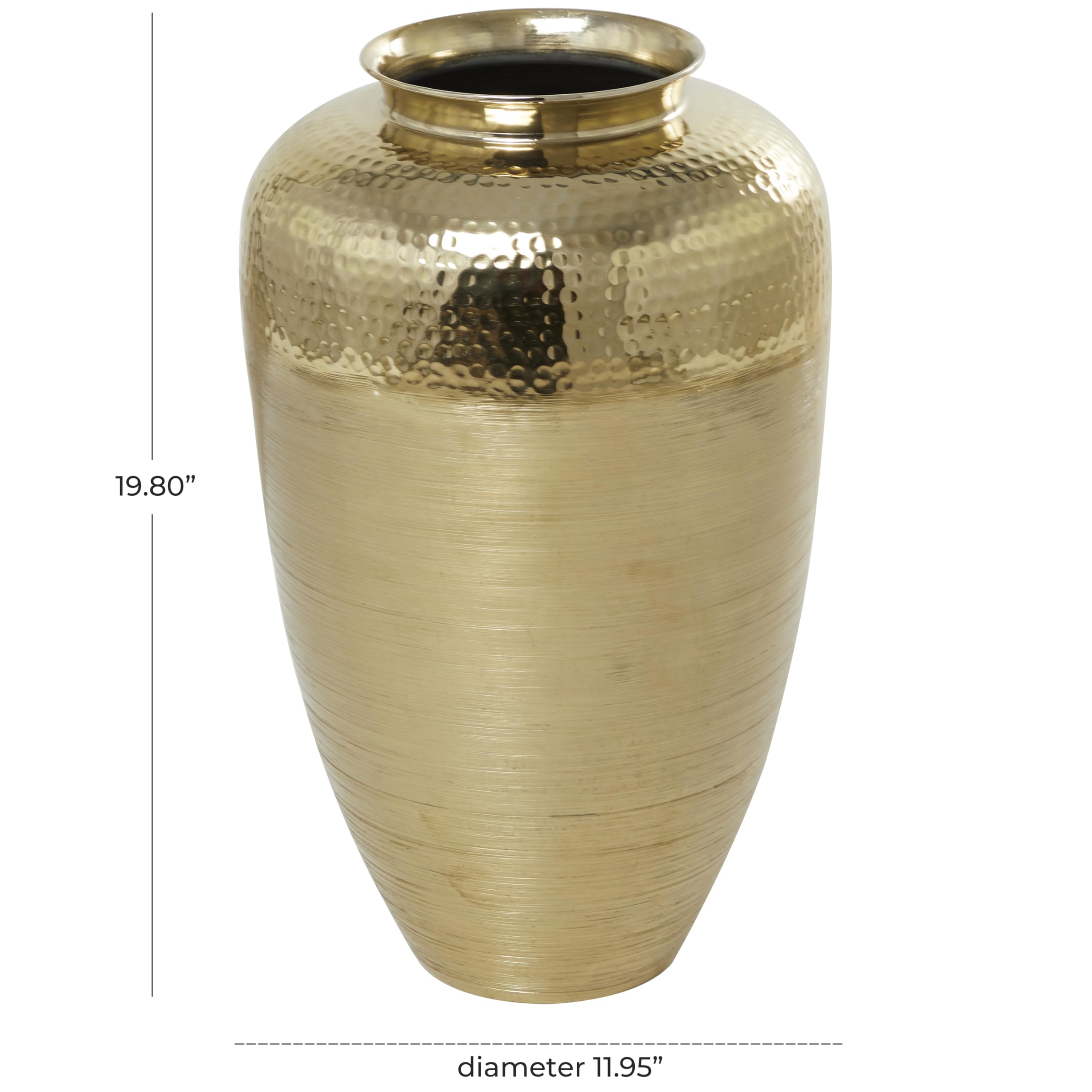 花瓶　金属製 Amazon.co.jp: Deco 79 アルミつや消し花瓶 ハンマートップ付き